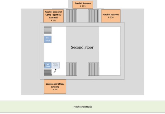 Map second floorLocation of rooms – S1 03 / 2nd floor
